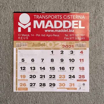 Maddel calendario 